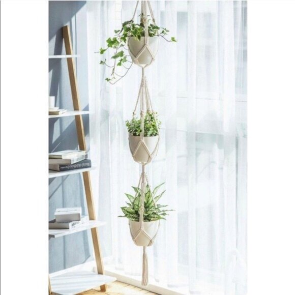 Anthropologie Other - Macrame 3 Tier Plant Hanger [COTTON] NEW